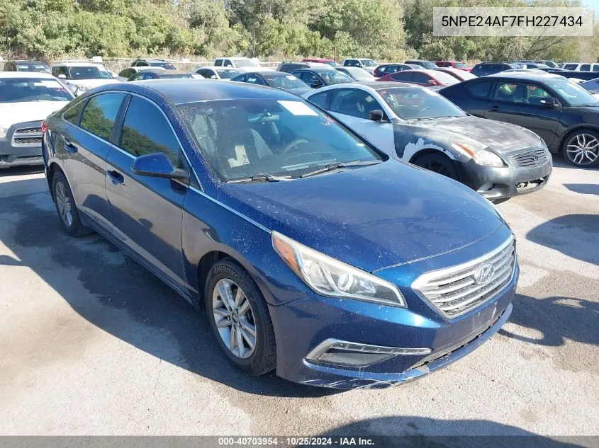 2015 Hyundai Sonata Se VIN: 5NPE24AF7FH227434 Lot: 40703954