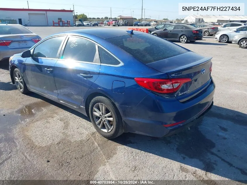 2015 Hyundai Sonata Se VIN: 5NPE24AF7FH227434 Lot: 40703954