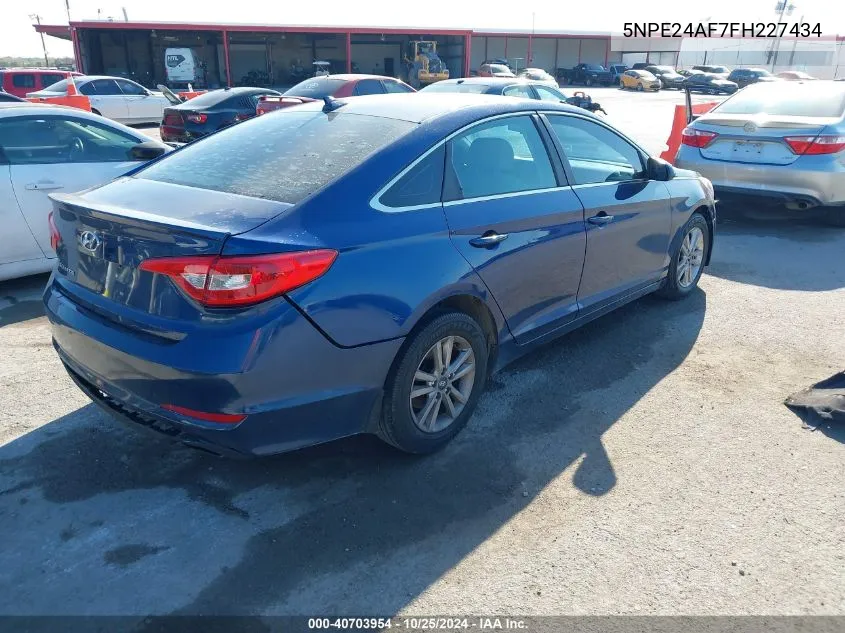 2015 Hyundai Sonata Se VIN: 5NPE24AF7FH227434 Lot: 40703954