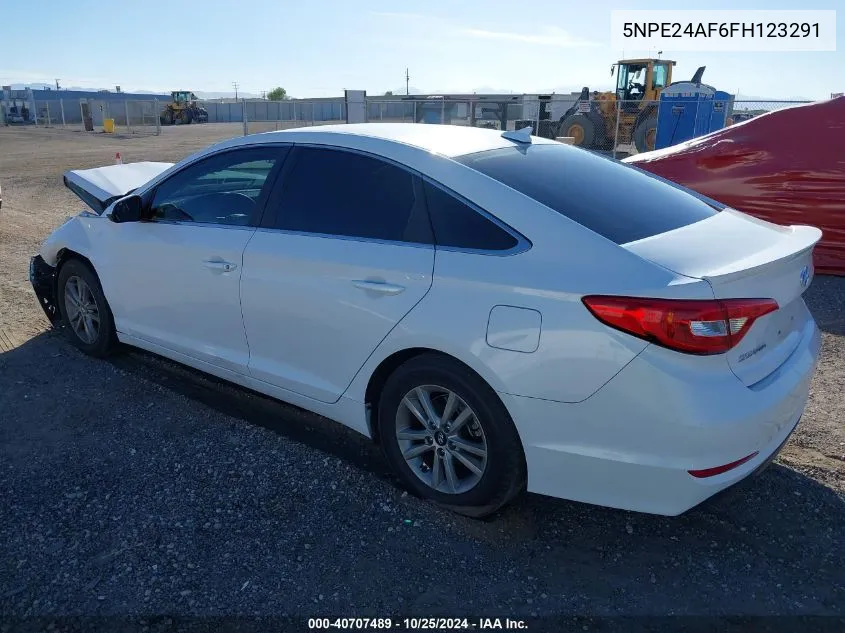 2015 Hyundai Sonata Se VIN: 5NPE24AF6FH123291 Lot: 40707489