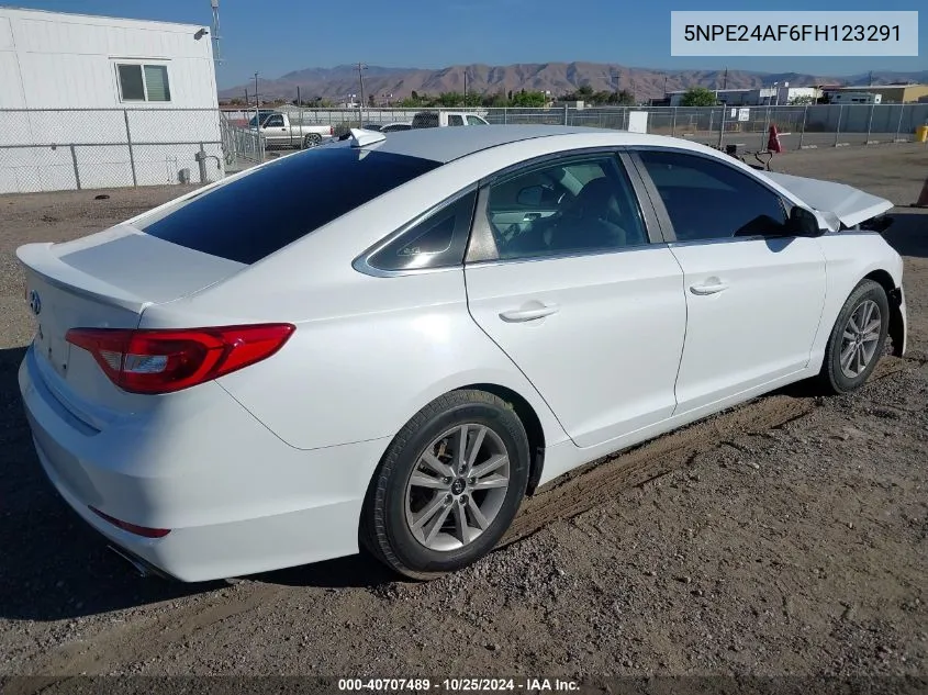 2015 Hyundai Sonata Se VIN: 5NPE24AF6FH123291 Lot: 40707489