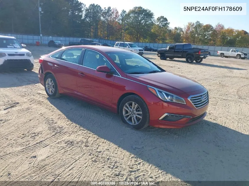 2015 Hyundai Sonata Se VIN: 5NPE24AF0FH178609 Lot: 40709386