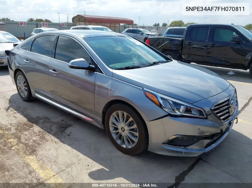 2015 Hyundai Sonata Limited VIN: 5NPE34AF7FH070811 Lot: 40710316