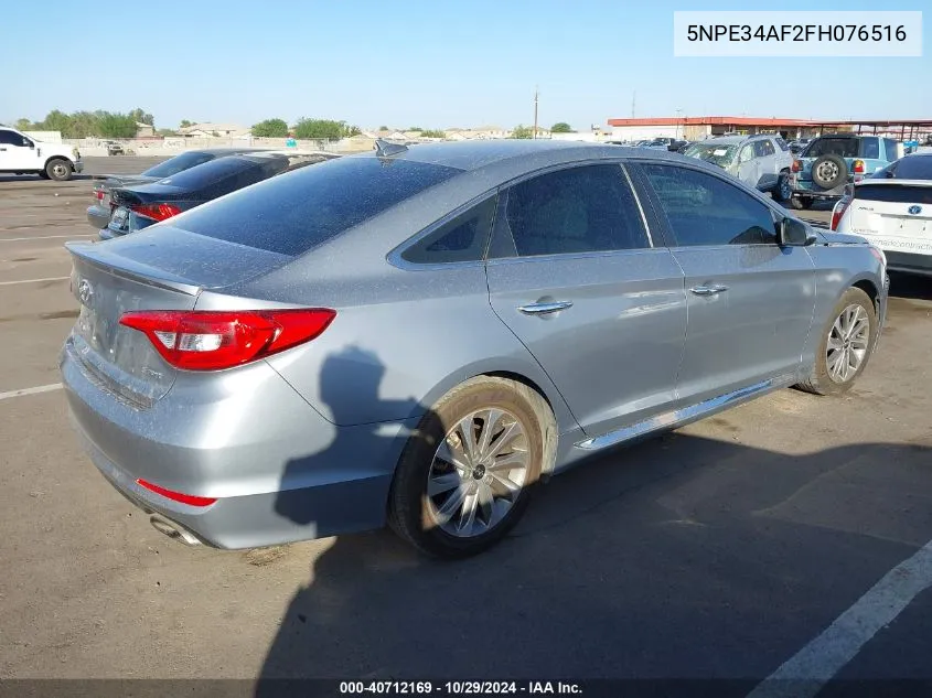 2015 Hyundai Sonata Sport VIN: 5NPE34AF2FH076516 Lot: 40712169