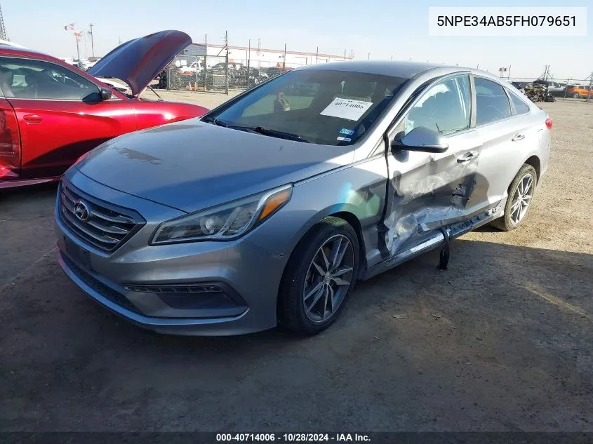 2015 Hyundai Sonata Sport 2.0T VIN: 5NPE34AB5FH079651 Lot: 40714006