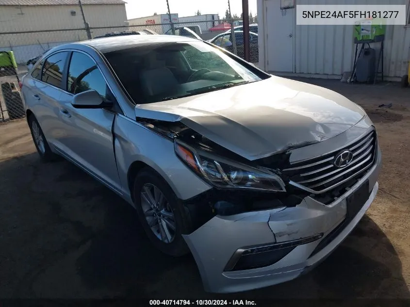 5NPE24AF5FH181277 2015 Hyundai Sonata Se