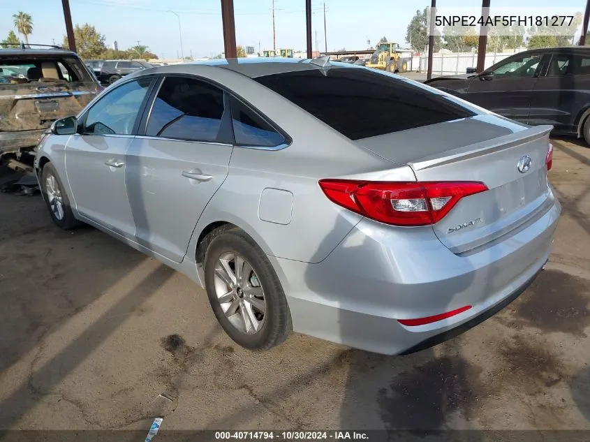 2015 Hyundai Sonata Se VIN: 5NPE24AF5FH181277 Lot: 40714794