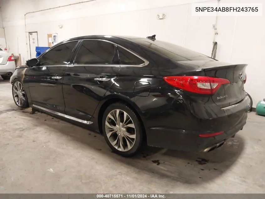 2015 Hyundai Sonata Limited 2.0T VIN: 5NPE34AB8FH243765 Lot: 40715571