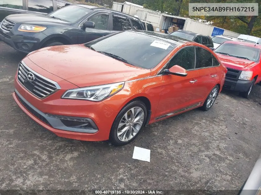 2015 Hyundai Sonata Limited 2.0T VIN: 5NPE34AB9FH167215 Lot: 40719785