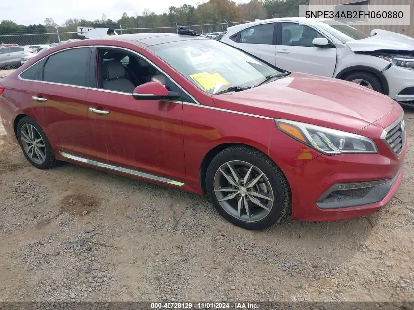 2015 Hyundai Sonata Sport 2.0T VIN: 5NPE34AB2FH060880 Lot: 40728129