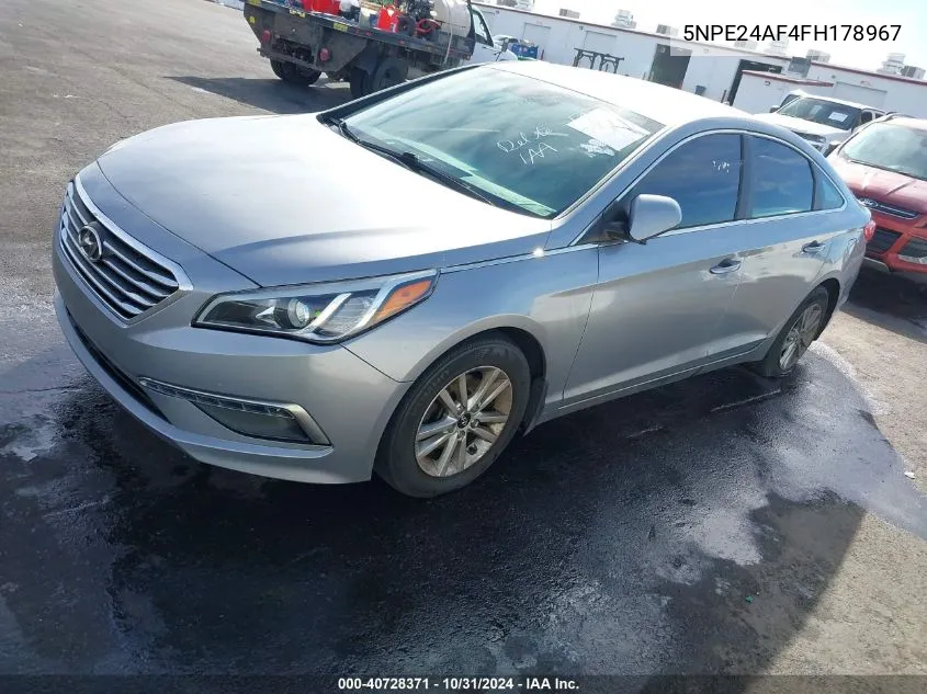 2015 Hyundai Sonata Se VIN: 5NPE24AF4FH178967 Lot: 40728371