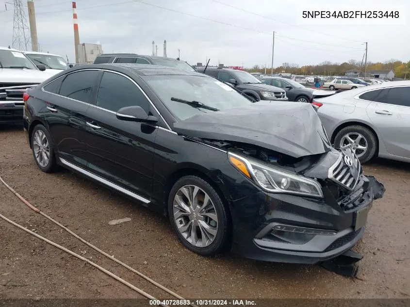 2015 Hyundai Sonata Limited 2.0T VIN: 5NPE34AB2FH253448 Lot: 40728883