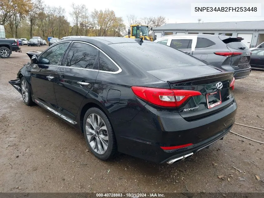 2015 Hyundai Sonata Limited 2.0T VIN: 5NPE34AB2FH253448 Lot: 40728883