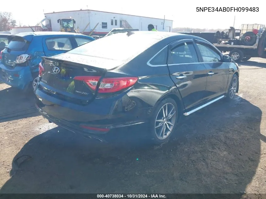 2015 Hyundai Sonata Sport 2.0T VIN: 5NPE34AB0FH099483 Lot: 40738034