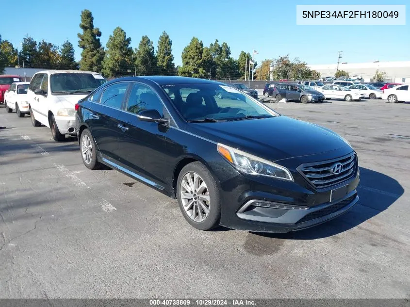 2015 Hyundai Sonata Sport VIN: 5NPE34AF2FH180049 Lot: 40738809