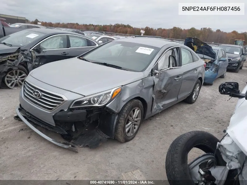 2015 Hyundai Sonata Se VIN: 5NPE24AF6FH087456 Lot: 40741690