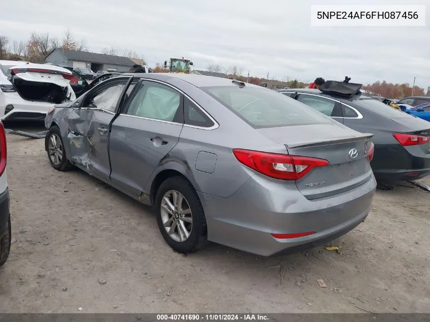 2015 Hyundai Sonata Se VIN: 5NPE24AF6FH087456 Lot: 40741690