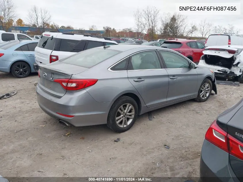 2015 Hyundai Sonata Se VIN: 5NPE24AF6FH087456 Lot: 40741690