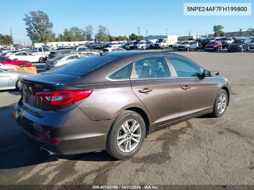 2015 Hyundai Sonata Se VIN: 5NPE24AF7FH199800 Lot: 40742789