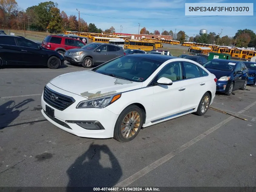 2015 Hyundai Sonata Limited VIN: 5NPE34AF3FH013070 Lot: 40744407