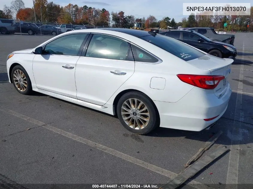 2015 Hyundai Sonata Limited VIN: 5NPE34AF3FH013070 Lot: 40744407