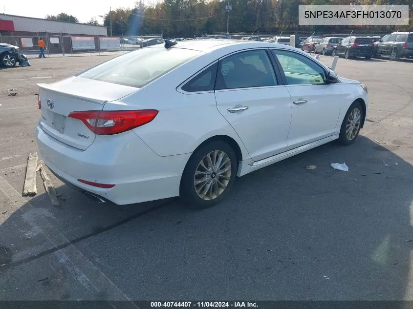 2015 Hyundai Sonata Limited VIN: 5NPE34AF3FH013070 Lot: 40744407