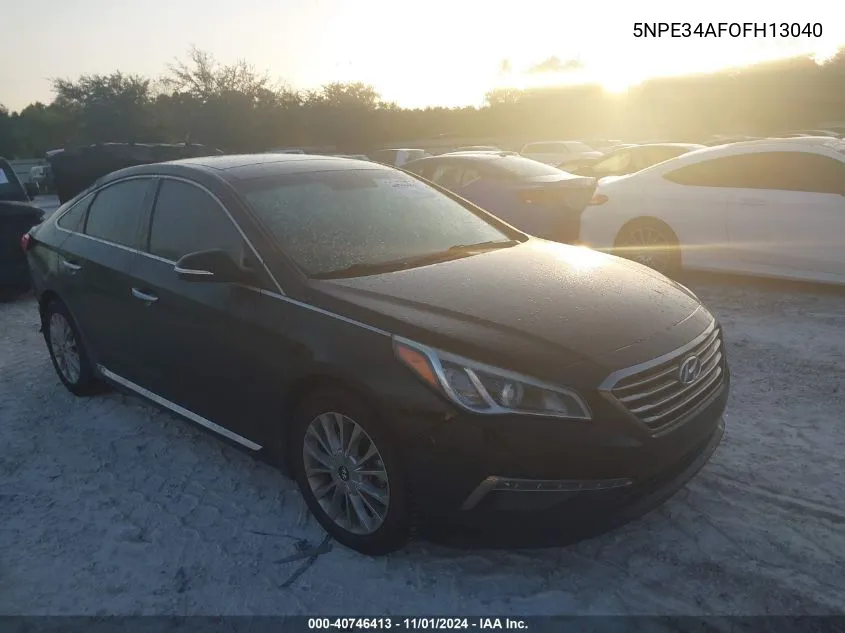 2015 Hyundai Sonata Limited VIN: 5NPE34AFOFH13040 Lot: 40746413