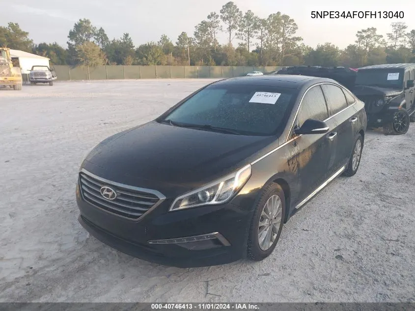 2015 Hyundai Sonata Limited VIN: 5NPE34AFOFH13040 Lot: 40746413