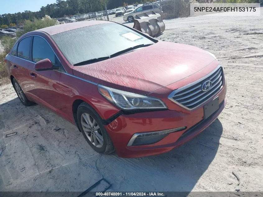 2015 Hyundai Sonata Se VIN: 5NPE24AF0FH153175 Lot: 40748091