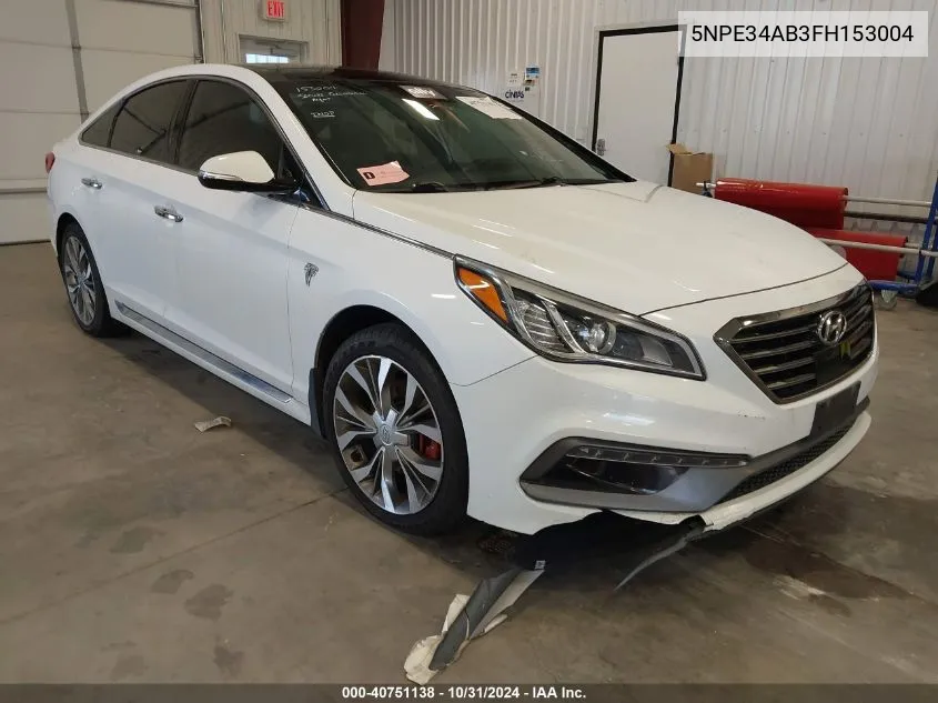 2015 Hyundai Sonata Limited 2.0T VIN: 5NPE34AB3FH153004 Lot: 40751138