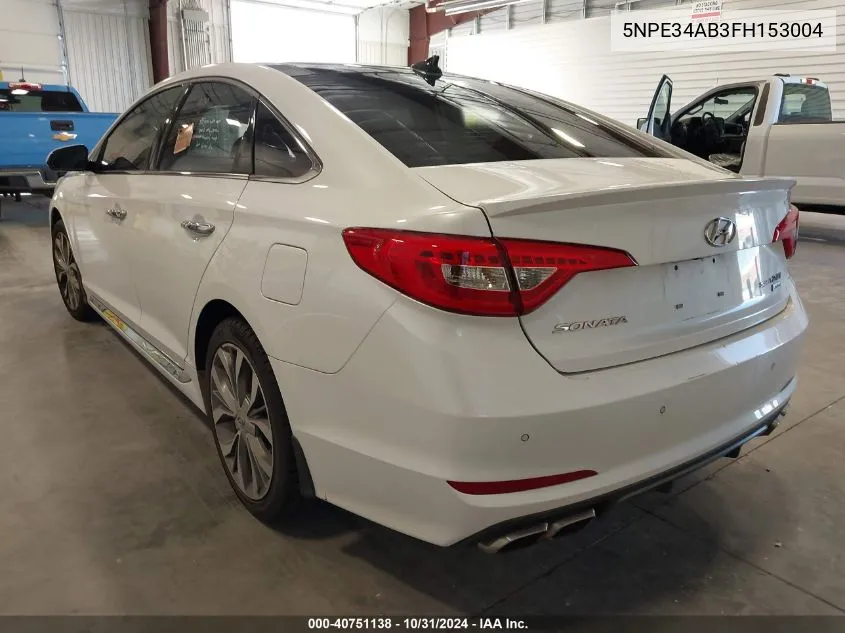 2015 Hyundai Sonata Limited 2.0T VIN: 5NPE34AB3FH153004 Lot: 40751138