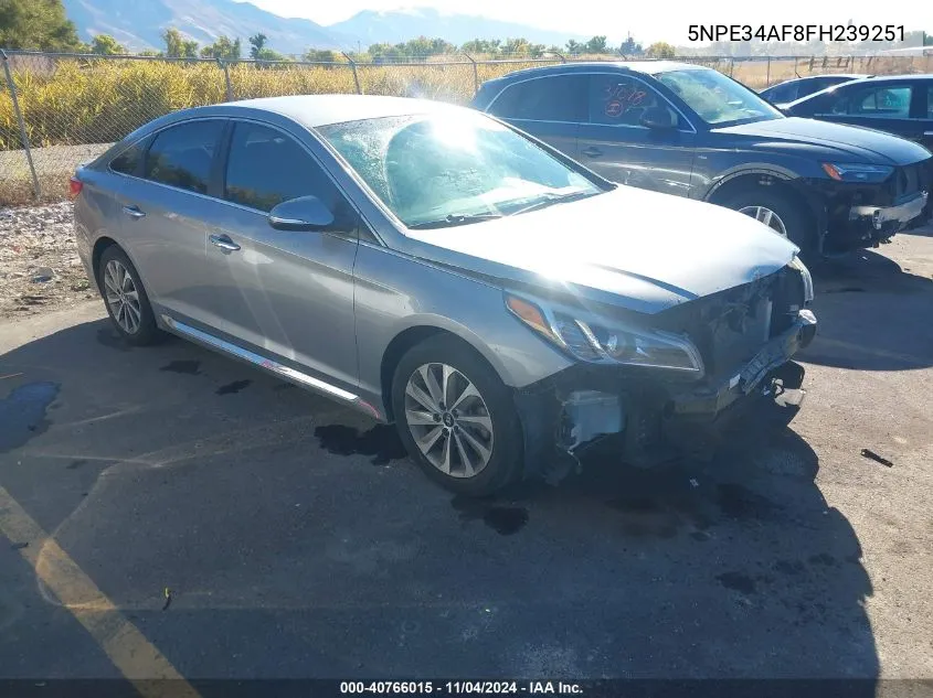 2015 Hyundai Sonata Sport VIN: 5NPE34AF8FH239251 Lot: 40766015