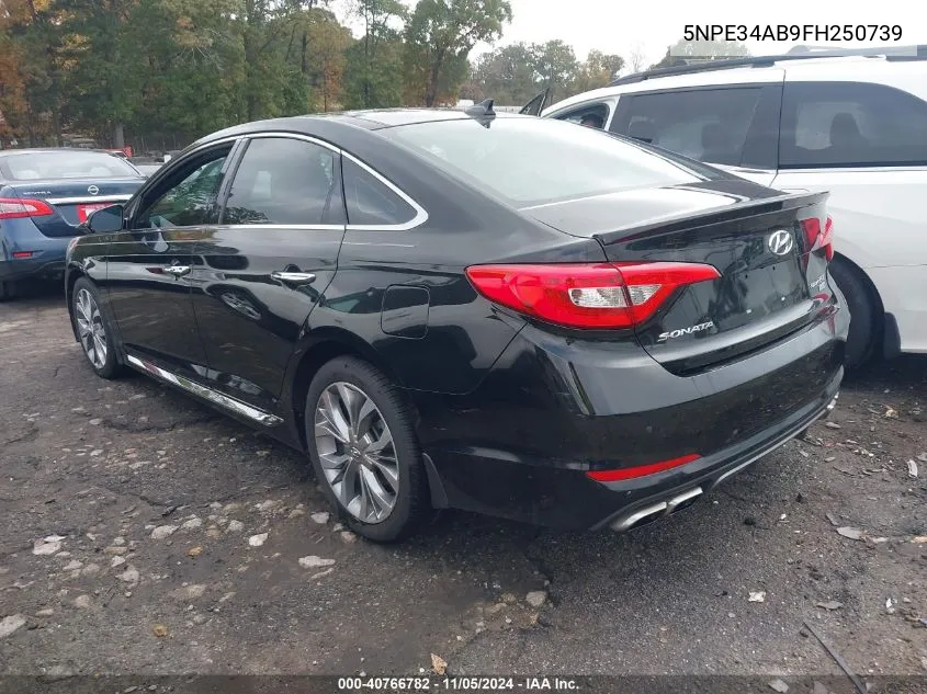 2015 Hyundai Sonata Limited 2.0T VIN: 5NPE34AB9FH250739 Lot: 40766782