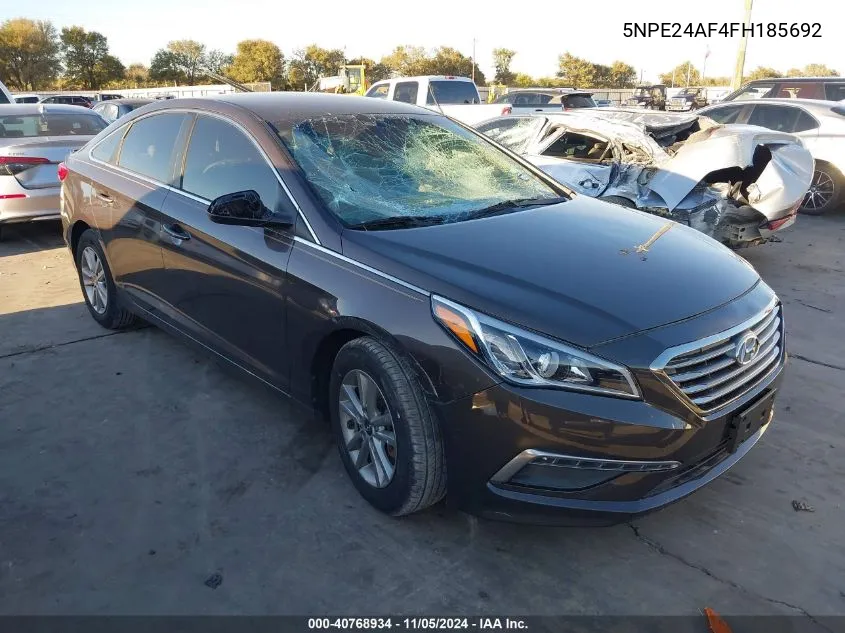 2015 Hyundai Sonata Se VIN: 5NPE24AF4FH185692 Lot: 40768934