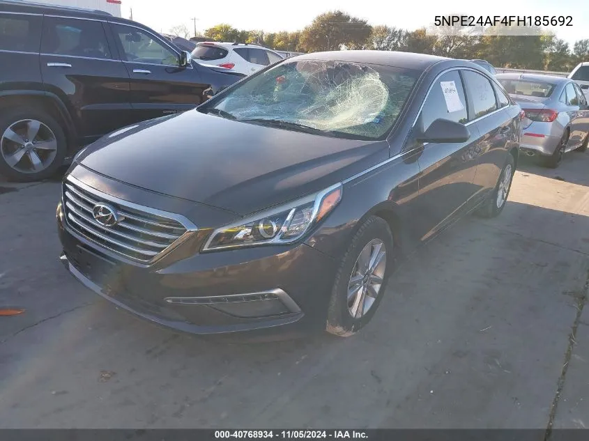 2015 Hyundai Sonata Se VIN: 5NPE24AF4FH185692 Lot: 40768934