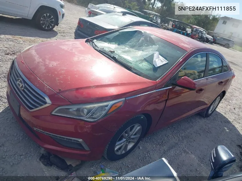 2015 Hyundai Sonata Se VIN: 5NPE24AFXFH111855 Lot: 40769290