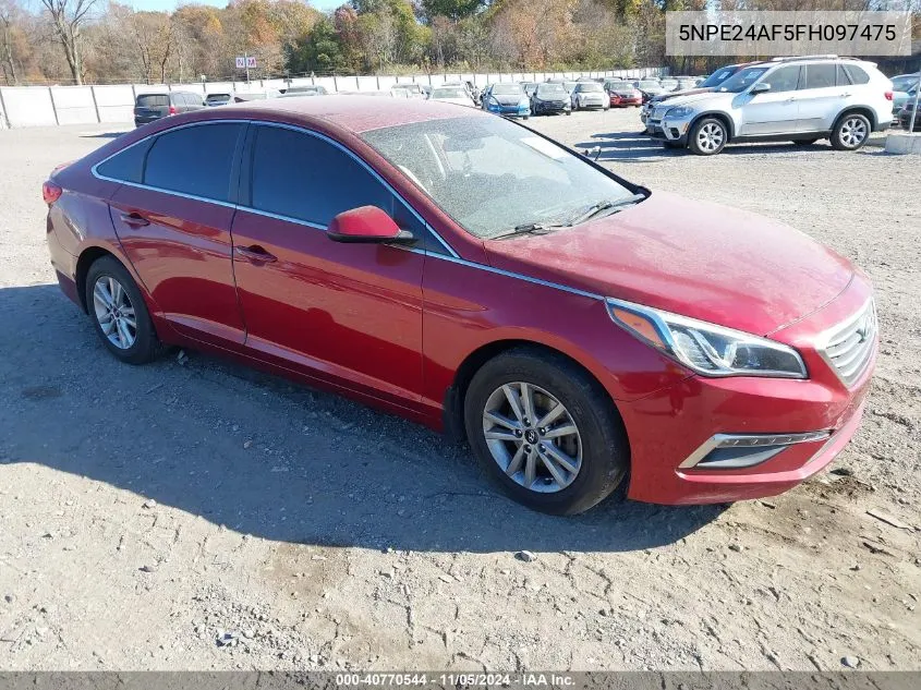 2015 Hyundai Sonata Se VIN: 5NPE24AF5FH097475 Lot: 40770544