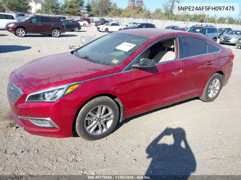 2015 Hyundai Sonata Se VIN: 5NPE24AF5FH097475 Lot: 40770544