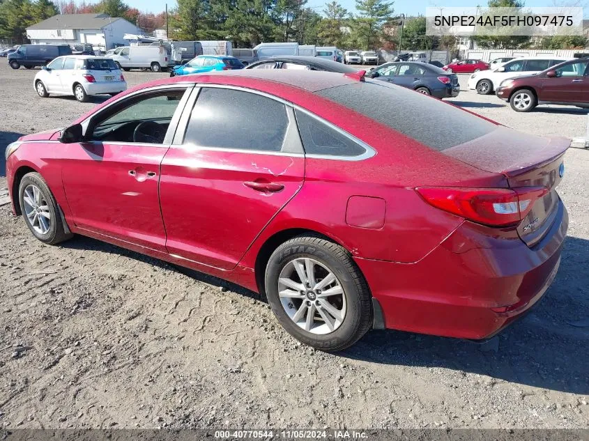 2015 Hyundai Sonata Se VIN: 5NPE24AF5FH097475 Lot: 40770544