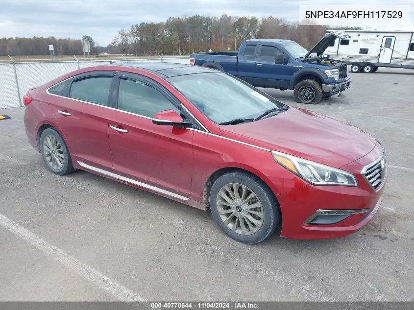 2015 Hyundai Sonata Limited VIN: 5NPE34AF9FH117529 Lot: 40770644