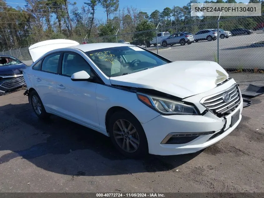 2015 Hyundai Sonata Se VIN: 5NPE24AF0FH130401 Lot: 40772724