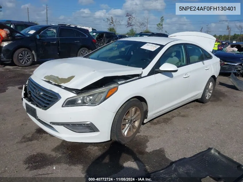 2015 Hyundai Sonata Se VIN: 5NPE24AF0FH130401 Lot: 40772724