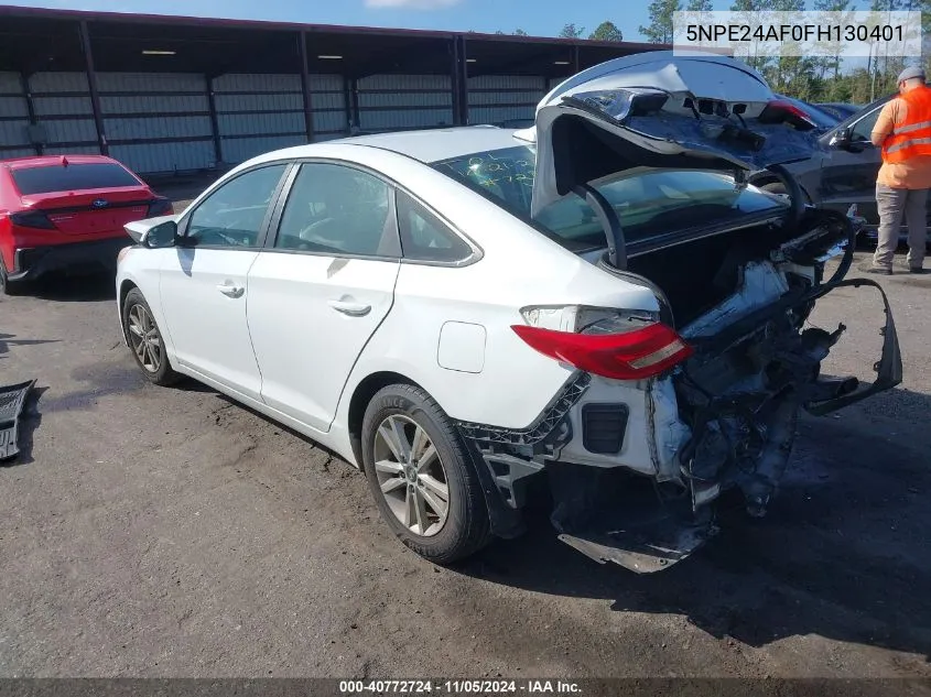 2015 Hyundai Sonata Se VIN: 5NPE24AF0FH130401 Lot: 40772724