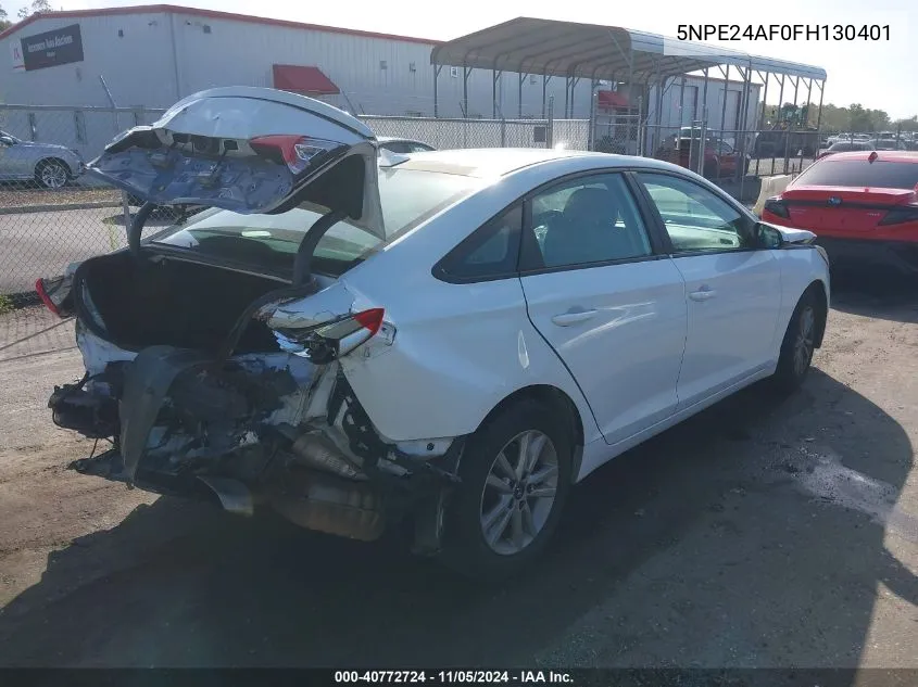 2015 Hyundai Sonata Se VIN: 5NPE24AF0FH130401 Lot: 40772724