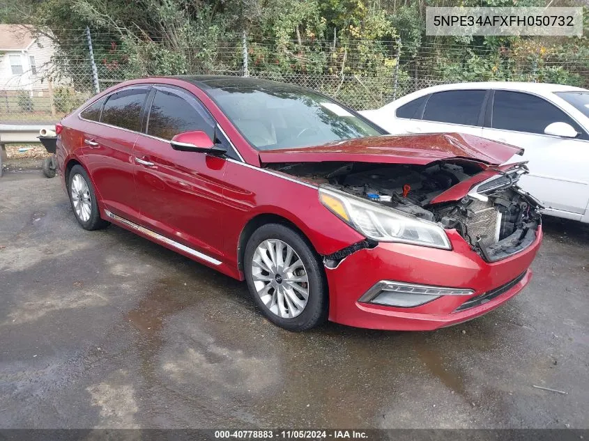 2015 Hyundai Sonata Limited VIN: 5NPE34AFXFH050732 Lot: 40778883