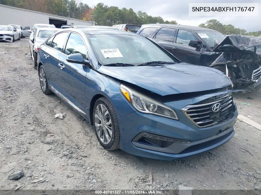 2015 Hyundai Sonata Limited 2.0T VIN: 5NPE34ABXFH176747 Lot: 40781327