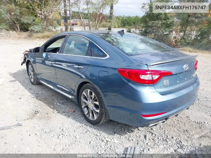 2015 Hyundai Sonata Limited 2.0T VIN: 5NPE34ABXFH176747 Lot: 40781327