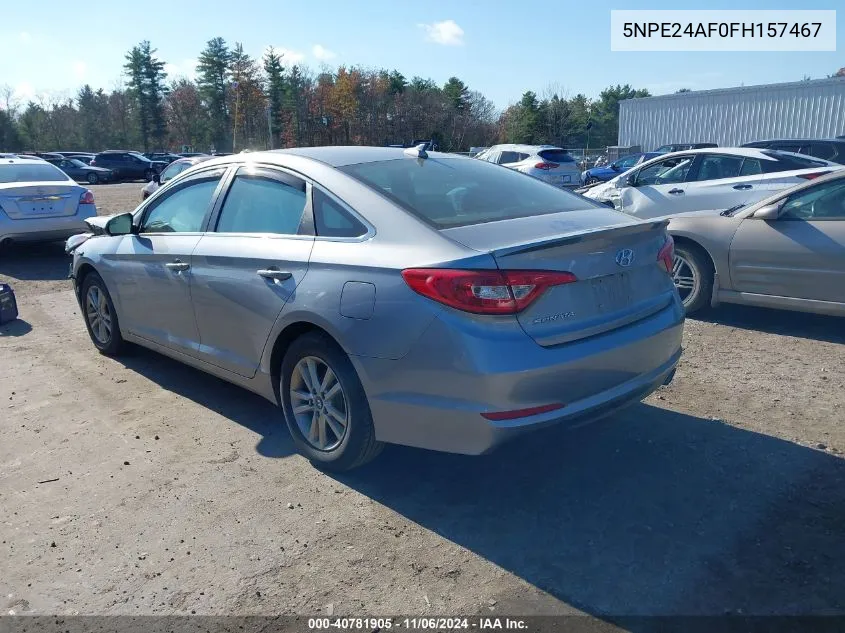 2015 Hyundai Sonata Se VIN: 5NPE24AF0FH157467 Lot: 40781905