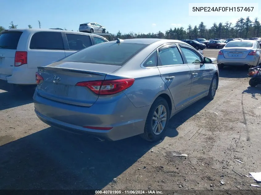 2015 Hyundai Sonata Se VIN: 5NPE24AF0FH157467 Lot: 40781905