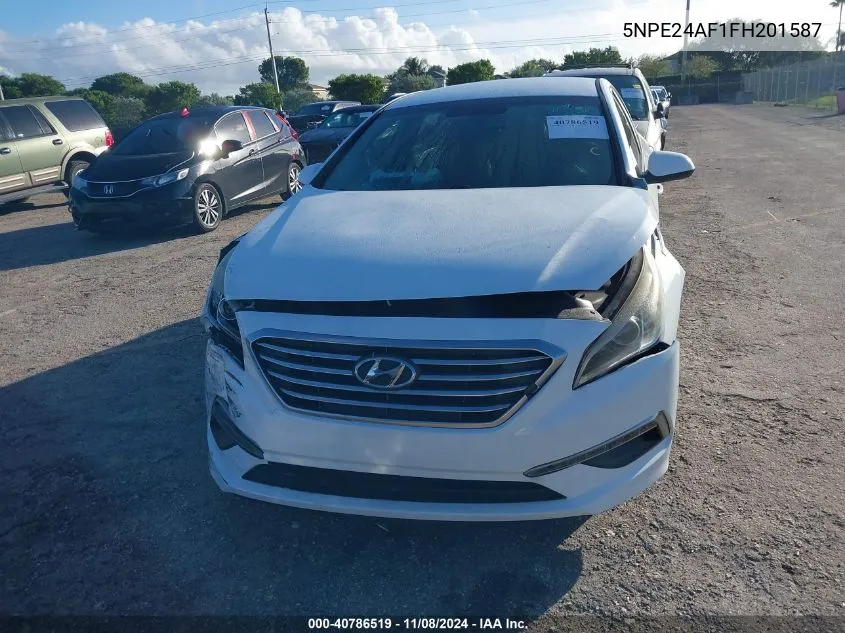 2015 Hyundai Sonata Se VIN: 5NPE24AF1FH201587 Lot: 40786519